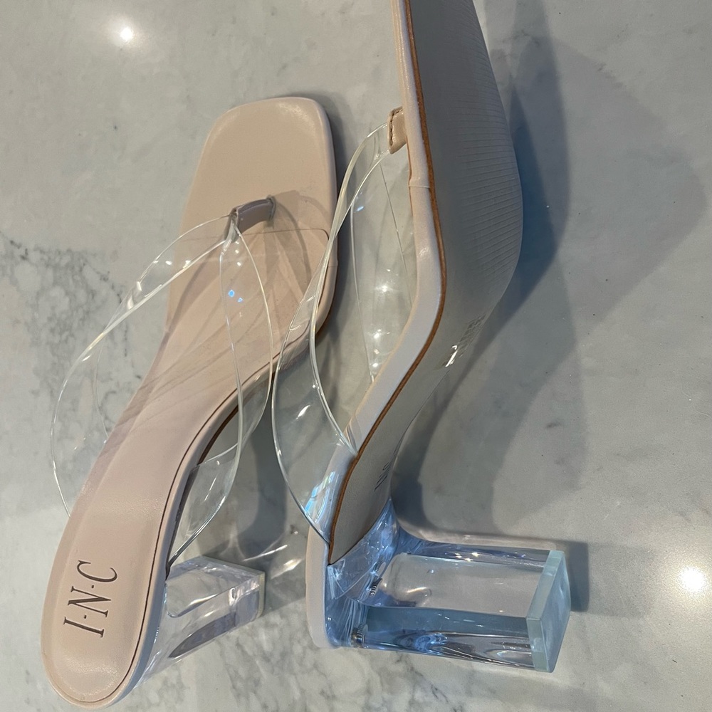 Lucite strap heeled sandal - Picture 2 of 4